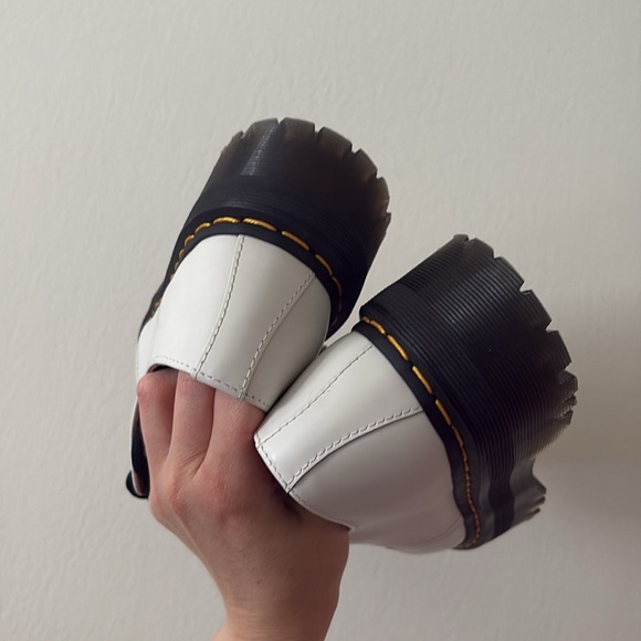 Dr. Martens White oxford 1461 Smooth Leather Platform Shoes - Picture 3 of 8